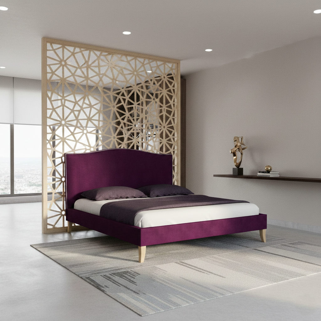 Pinup Queen size Bed-Violet